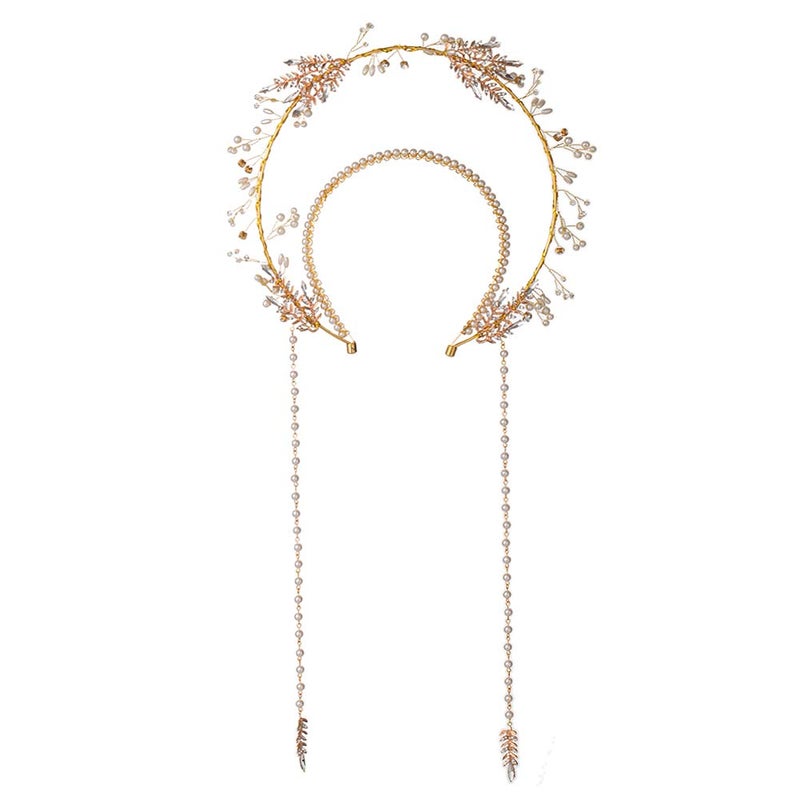 BLESSUME Halo Crown Mary Goddess Headband Women's Halloween Costume Goddess Headpiece (Style 12) - Image 1